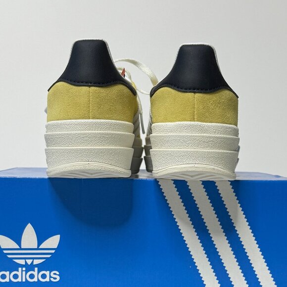 💛 Adidas Gazelle Bold Platform Sneakers YELLOW/WHITE Women's Size 6 - Picture 5 of 10